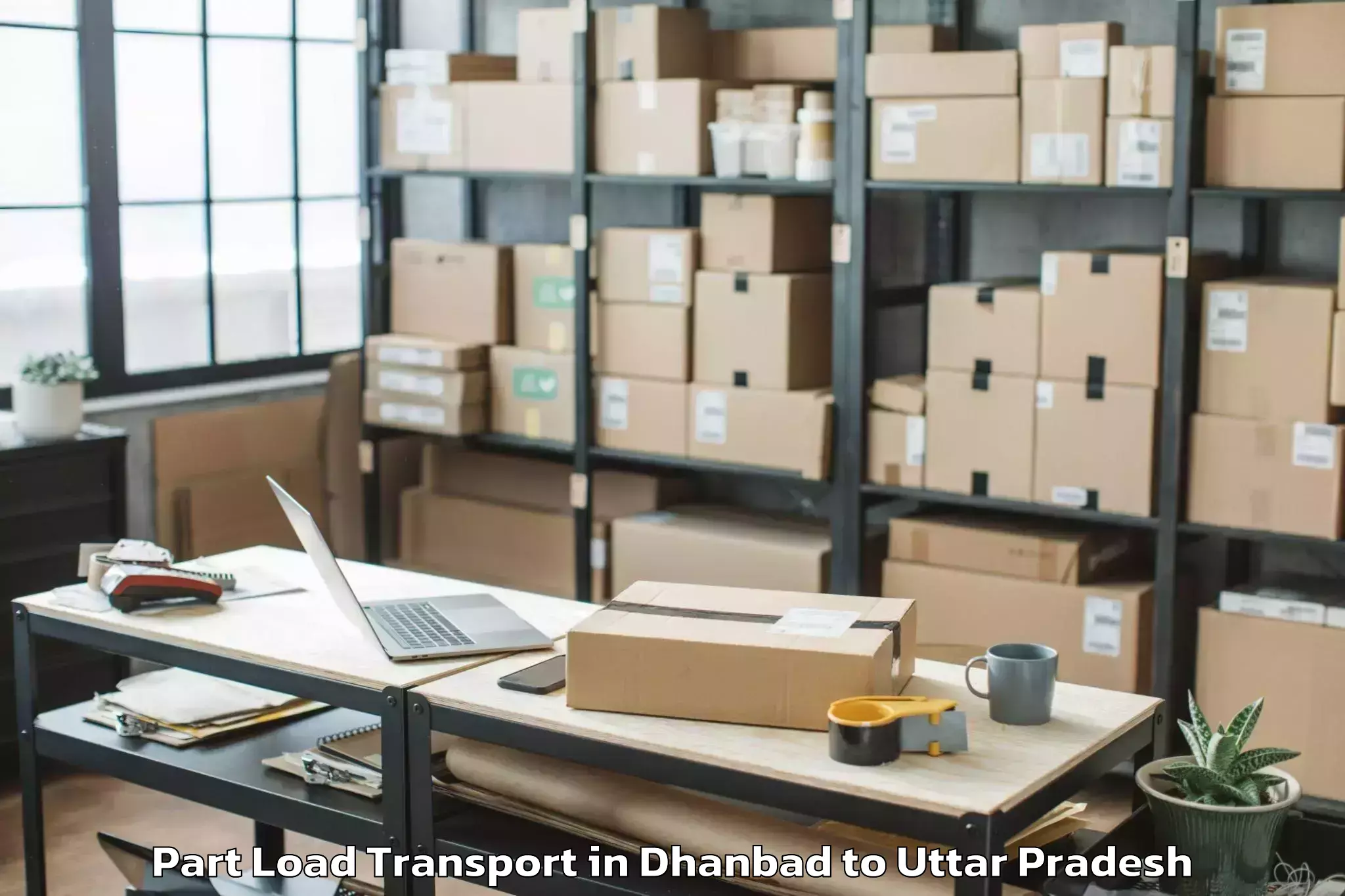 Book Dhanbad to Narauli Part Load Transport Online